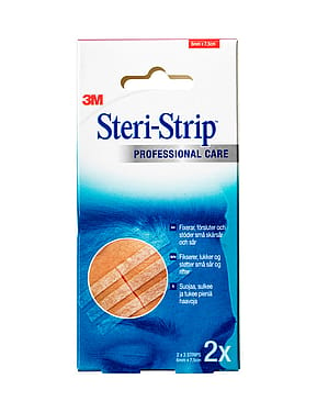 3M Steri-Strip, lysebrun tapesutur, 6 mm x 75 mm. 6 stk