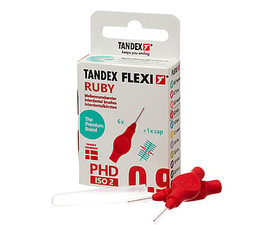 Tandex Mellemrumsbørste Flexi PHD 0.9/ISO 2 Ruby 6 stk