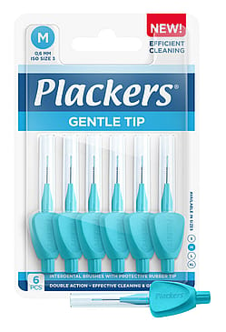 Plackers Interdentalbørste 0,6mm M 6 stk