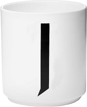 Design Letters Personlig Porcelæn Kop A-Z Hvid J