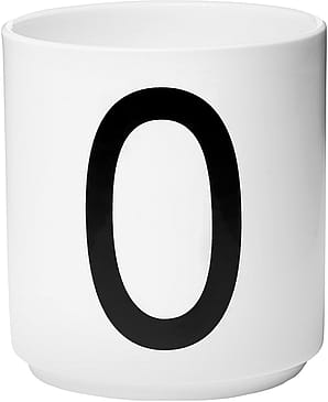 Design Letters Personlig Porcelæn Kop A-Z Hvid O