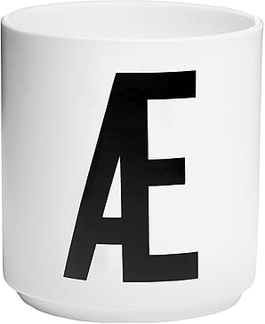 Design Letters Personlig Porcelæn Kop A-Z Hvid Æ