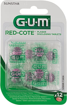 GUM Farvetabletter Red-Cote 12 tabl