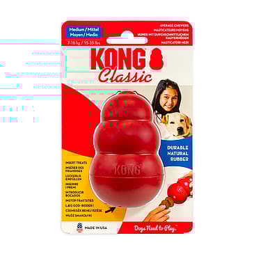 Kong Classic Rød Hundelegetøj M 9x6 cm