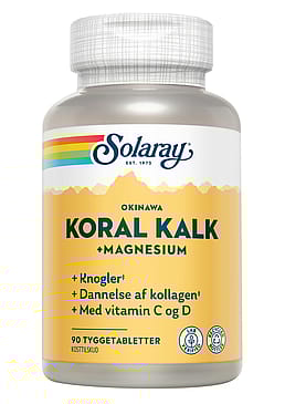 Solaray Koral Kalk med C- og D-Vitamin 90 tabl.