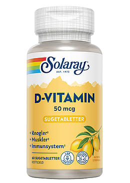 Solaray D-Vitamin 50 mcg 60 sugetabl.