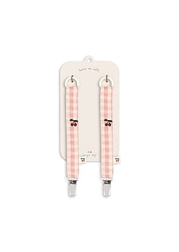 Konges Sløjd Suttesnor 2-pak Powder Pink Check
