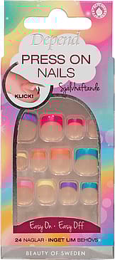 Depend Press On Nails Colourful French