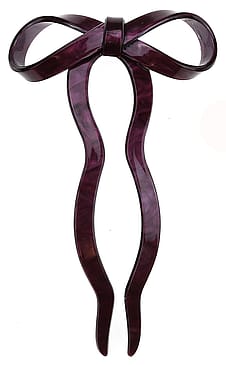 Senze U-pin med sløjfe Aubergine 11 cm