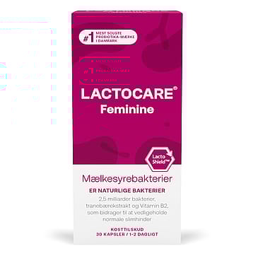 Lactocare Feminine Mælkesyrebakterier B2 30 Kapsler