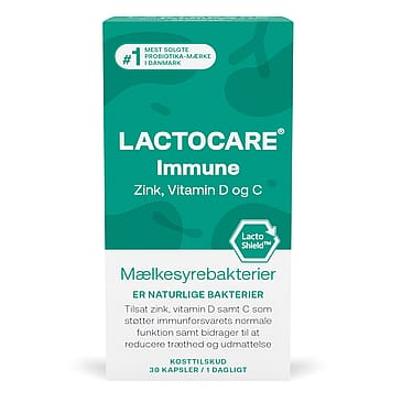 Lactocare Immune Mælkesyrebakterier Immune 30 Kapsler