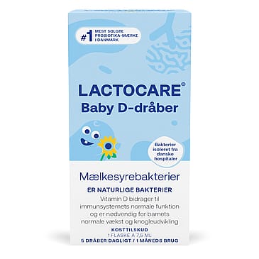 Lactocare Baby D-dråber med Mælkesyrebakterier 7,5 ml Flaske