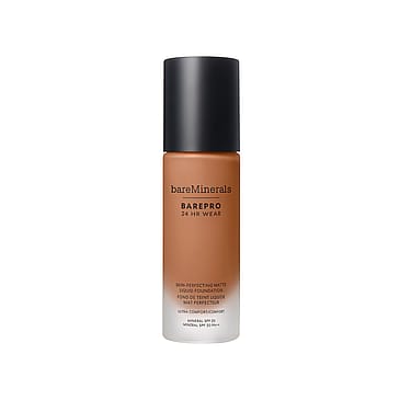 bareMinerals BAREPRO 24HR Wear Skin-Perfecting Matte Liquid Foundation Mineral SPF 20 Medium Deep 45