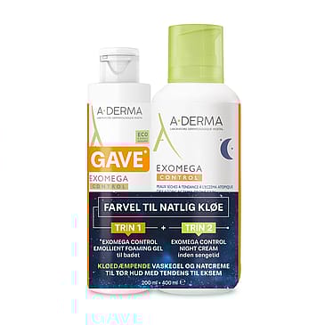 A-DERMA Exomega Control Night Cream + Gel Duo 400 ml + 200 ml