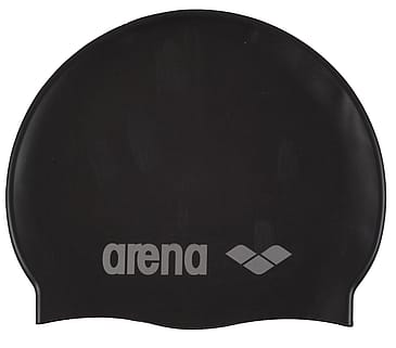 Arena Silicone Badehætte Junior Black, Silver 6-12 år