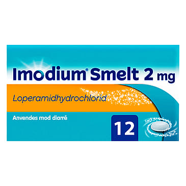 Imodium Smelt, 2 mg, frysetørrede tabletter 12 tabl.