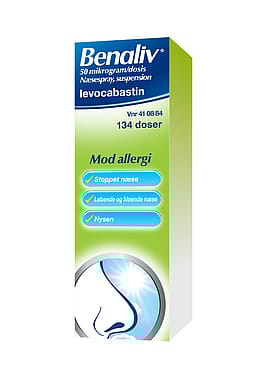 Benaliv Allergi Næsespray Levocabastin 134 doser 15 ml