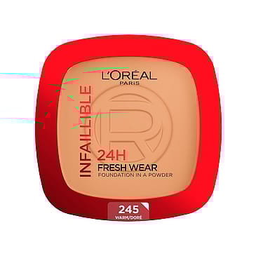 L'Oréal Paris Infaillible 24H Fresh Wear Foundation in a Powder Pudderfoundation 245 Warm Undertone