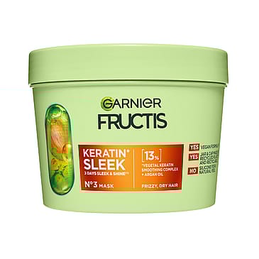 Garnier Fructis Keratin Sleek Hårmaske 370 ml