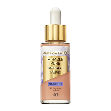 Max Factor Miracle Pure 2in1 Skin Reset Serum Foundation 40-60 Light