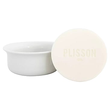 Plisson Limoges Porcelænsskål med barbersæbe og låg 1 stk
