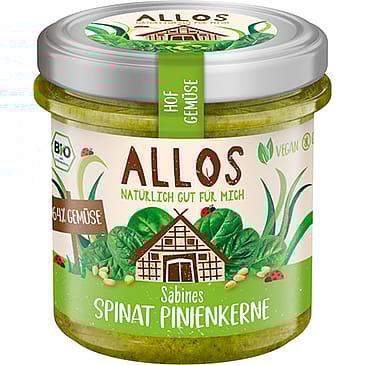 Allos Smørepålæg Spinat & Pinjekerner Ø 135 g