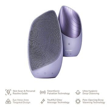 GESKE Sonic Thermo Facial Brush 6 in 1 Purple