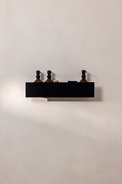 Metallbude Shea Badehylde Sort 50 cm