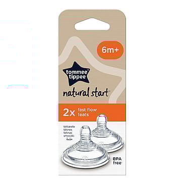 Tommee Tippee Flaskesut Natural Start Hurtig Flow 2 stk