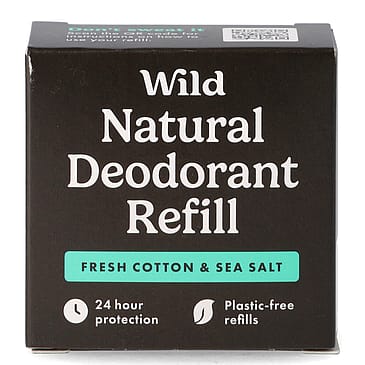 Wild Deodorant Refill Men's Fresh Cotton Sea Salt 40g