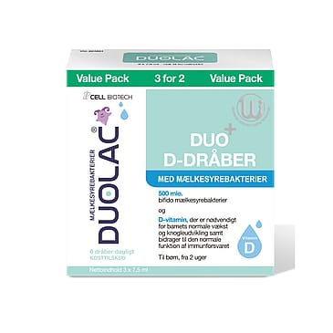 DUOLAC Duo+ D-dråber 3 x 7,5 ml