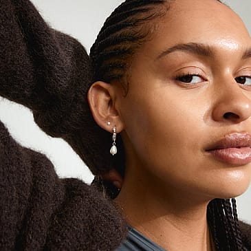 Pilgrim Øreringe 2-i-1 Sæt Jonne Perle Sølvbelagt