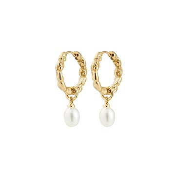 Pilgrim Perle Øreringe SHIFT Guldbelagt