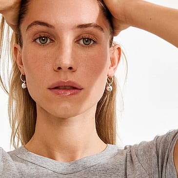 Pilgrim Øreringe Air Hoop Sølvbelagt