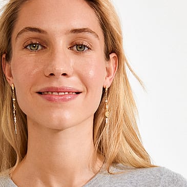 Pilgrim Øreringe Fire Guldbelagt