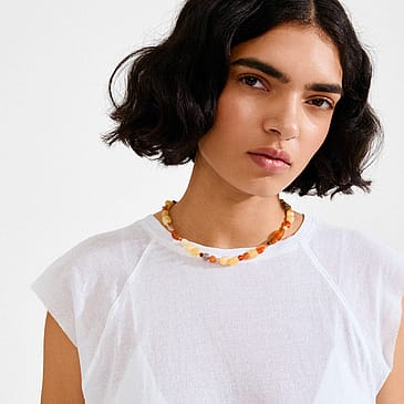 Pilgrim Halskæde Iris Multi Sølvbelagt