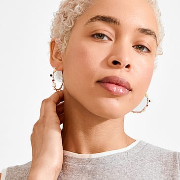 Pilgrim Øreringe Iris Hoop Sølvbelagt