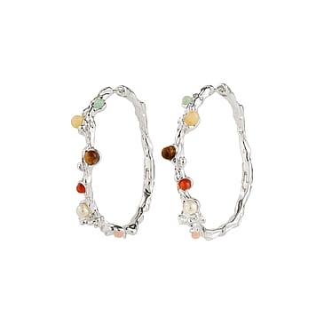 Pilgrim Øreringe Iris Hoop Sølvbelagt