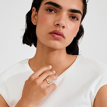 Pilgrim Ring Ajani Guldbelagt