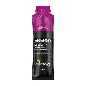 PurePower Energy Gel Røde bær Koffein 40 g
