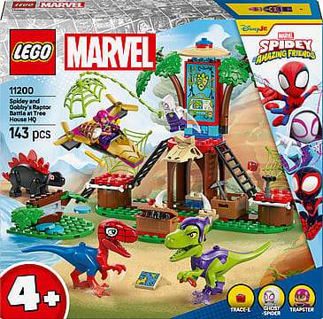 Lego Marvel Spidey og hans fantastiske venner Spidey og Gobbys Raptorkamp ved hovedkvarteret 11200