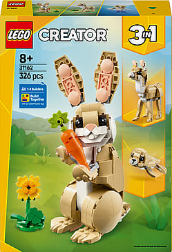 Lego Creator 3I1 Sød Kanin Legetøjssæt med Dyretema 31162