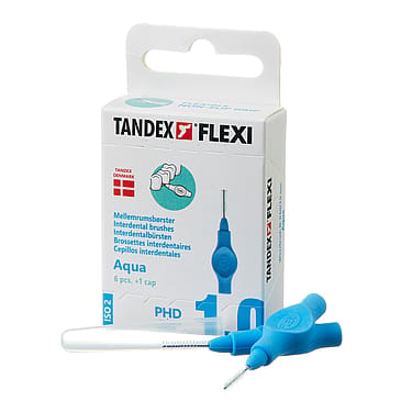 Tandex Mellemrumsbørste Flexi PHD 1.0/ISO 2 Aqua 6 stk