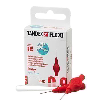 Tandex Mellemrumsbørste Flexi PHD 0.9/ISO 2 Ruby 6 stk