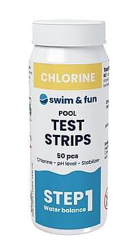 Swim & Fun Test Strips Chlorine/pH/Stabilizer 50 stk