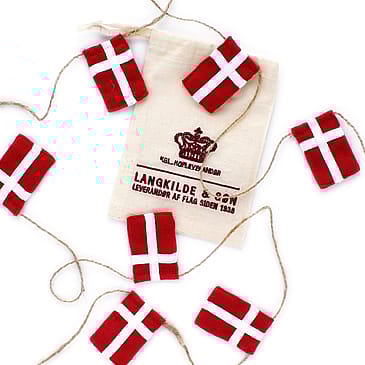 Langkilde & Søn Lille Dannebrogsflag 10 Stk. Ranke 320 Cm
