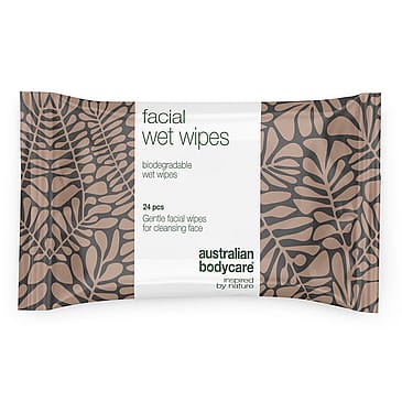Australian Bodycare Facial Wet Wipes – Gentle Cleansing And Refreshing Wipes For Makeup Removal 24 pcs.