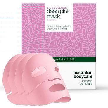Australian Bodycare Collagen & Vitamin B12 Pink Mask 4 pcs