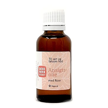 SÆBEVÆRKSTEDET Ansigtsolie med Rose og Hybenkerneolie, øko 30 ml