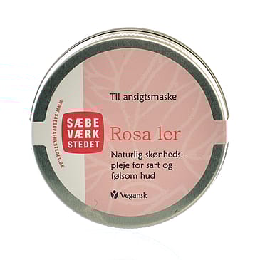 SÆBEVÆRKSTEDET Rosa ler til ansigtsmaske 50 g